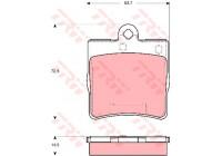 Bromsbeläggssats, skivbroms COTEC GDB1545 TRW