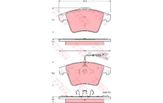 Bromsbeläggssats, skivbroms COTEC GDB1556 TRW