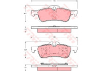 Bromsbeläggssats, skivbroms COTEC GDB1561 TRW