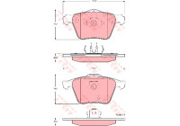 Bromsbeläggssats, skivbroms COTEC GDB1565 TRW