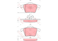Bromsbeläggssats, skivbroms COTEC GDB1566 TRW