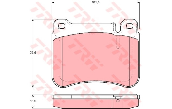 Bromsbeläggssats, skivbroms COTEC GDB1693 TRW
