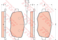 Bromsbeläggssats, skivbroms COTEC GDB1707 TRW