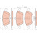 Bromsbeläggssats, skivbroms COTEC GDB1737 TRW
