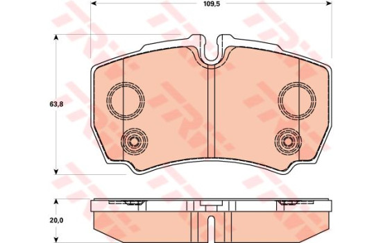 Bromsbeläggssats, skivbroms COTEC GDB1901 TRW