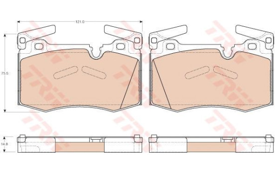 Bromsbeläggssats, skivbroms COTEC GDB1948 TRW