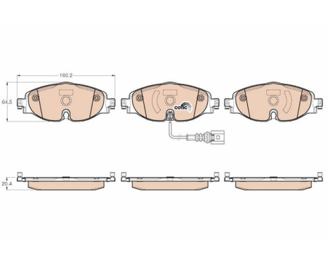 Bromsbeläggssats, skivbroms COTEC GDB1956 TRW, bild 8