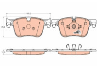 Bromsbeläggssats, skivbroms COTEC GDB2035 TRW
