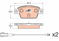 Bromsbeläggssats, skivbroms COTEC GDB2054 TRW