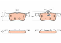 Bromsbeläggssats, skivbroms COTEC GDB2055 TRW