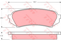 Bromsbeläggssats, skivbroms COTEC GDB3198 TRW