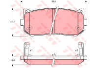 Bromsbeläggssats, skivbroms COTEC GDB3203 TRW