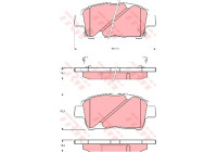 Bromsbeläggssats, skivbroms COTEC GDB3242 TRW
