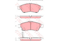 Bromsbeläggssats, skivbroms COTEC GDB3290 TRW