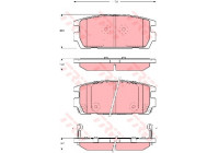 Bromsbeläggssats, skivbroms COTEC GDB3296 TRW
