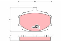 Bromsbeläggssats, skivbroms COTEC GDB331 TRW