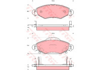 Bromsbeläggssats, skivbroms COTEC GDB3324 TRW