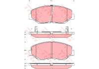 Bromsbeläggssats, skivbroms COTEC GDB3325 TRW
