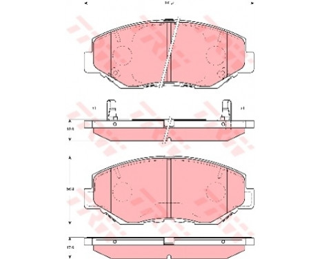 Bromsbeläggssats, skivbroms COTEC GDB3325 TRW