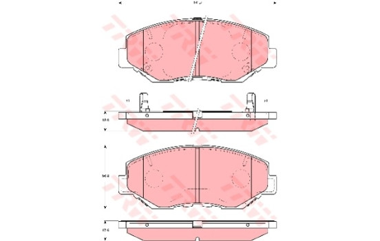 Bromsbeläggssats, skivbroms COTEC GDB3325 TRW