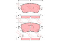 Bromsbeläggssats, skivbroms COTEC GDB3333 TRW