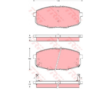 Bromsbeläggssats, skivbroms COTEC GDB3342 TRW