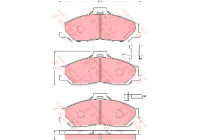 Bromsbeläggssats, skivbroms COTEC GDB3353 TRW