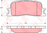 Bromsbeläggssats, skivbroms COTEC GDB3374 TRW