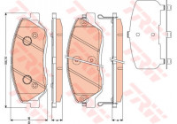 Bromsbeläggssats, skivbroms COTEC GDB3418 TRW