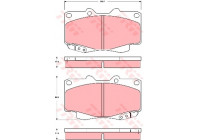 Bromsbeläggssats, skivbroms COTEC GDB3428 TRW