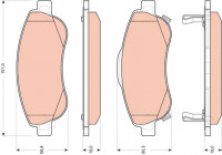Bromsbeläggssats, skivbroms COTEC GDB3445 TRW