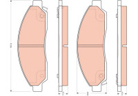 Bromsbeläggssats, skivbroms COTEC GDB3466 TRW