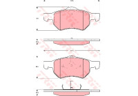Bromsbeläggssats, skivbroms COTEC GDB4128 TRW