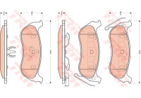 Bromsbeläggssats, skivbroms COTEC GDB4139 TRW