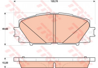Bromsbeläggssats, skivbroms COTEC GDB4173 TRW