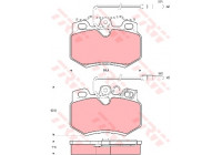 Bromsbeläggssats, skivbroms COTEC GDB446 TRW