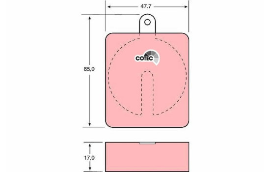 Bromsbeläggssats, skivbroms COTEC GDB704 TRW, bild 2