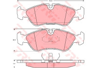 Bromsbeläggssats, skivbroms COTEC GDB951 TRW
