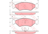 Bromsbeläggssats, skivbroms COTEC GDB953 TRW