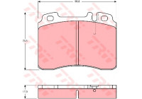 Bromsbeläggssats, skivbroms COTEC GDB962 TRW