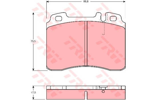 Bromsbeläggssats, skivbroms COTEC GDB962 TRW