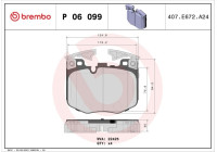 Bromsbeläggssats, skivbroms DIRECTIONAL BRAKE PADS P 06 099 Brembo