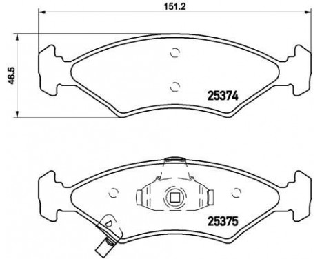 Bromsbeläggssats, skivbroms DIRECTIONAL BRAKE PADS P 30 062 Brembo, bild 2