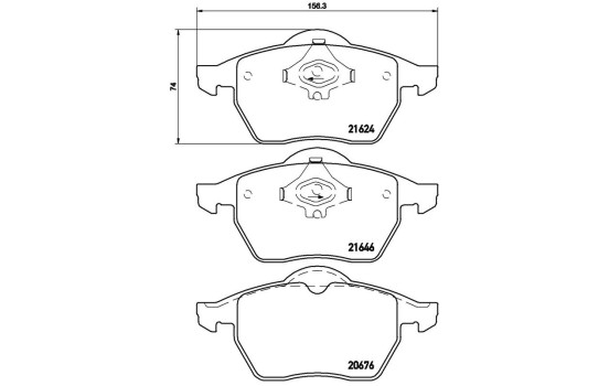 Bromsbeläggssats, skivbroms DIRECTIONAL BRAKE PADS P 85 036 Brembo, bild 2
