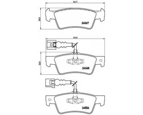 Bromsbeläggssats, skivbroms DIRECTIONAL BRAKE PADS P 85 068 Brembo, bild 2