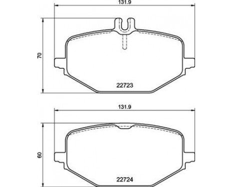 Bromsbeläggssats, skivbroms DIRECTIONAL BRAKE PADS P50161 Brembo