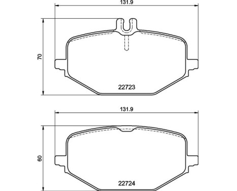 Bromsbeläggssats, skivbroms DIRECTIONAL BRAKE PADS P50161 Brembo, bild 2