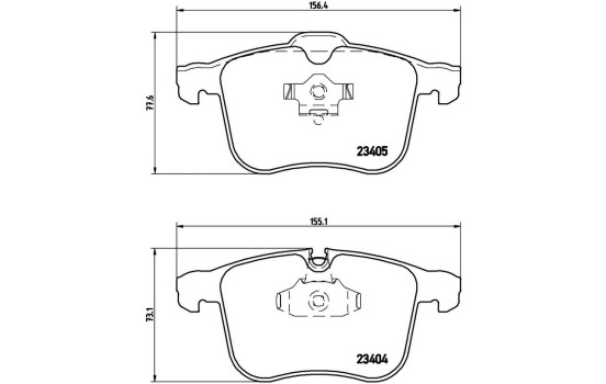 Bromsbeläggssats, skivbroms DIRECTIONAL BRAKE PADS P59049 Brembo, bild 2