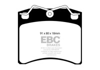 Bromsbeläggssats, skivbroms DP1116 EBC