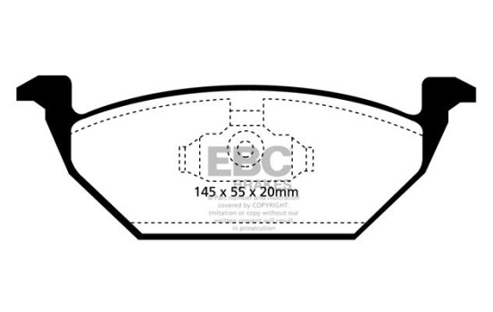 Bromsbeläggssats, skivbroms DP1117 EBC